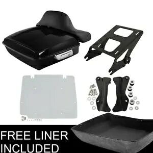 チョップドパック トランクパッド ブラック マウント プレート ドッキング フィット ハーレー ツーリング 14-Up 米国用 Chopped Pack Trunk Pad Black Mount Plate Docking Fit For Harley Touring 14-Up US 【並行輸入品】