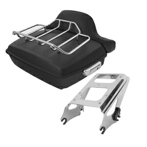 マットチョップドパック トランクパッドマウントラック ハーレーツアーパック ツーリンググライド 09-13用 Matte Chopped Pack Trunk Pad Mount Rack For Harley Tour Pak Touring Glide 09-13 【並行輸入品】