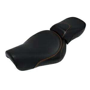 ブラック運転席助手席ハーレースポーツスターアイアンXL883 XL883N 2016-2022に適合 Black Driver Passenger Seat Fit For Harley Sportster Iron XL883 XL883N 2016-2022 【並行輸入品】