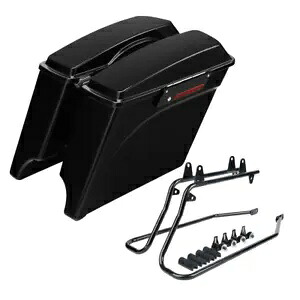 5インチ ストレッチハードサドルバッグ変換ブラケット ハーレーソフテイル ファットボーイ 84-17用 5\