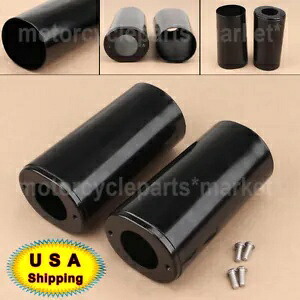 フォークスライダーカバーカウベルブラックハーレーロードキングストリートグライドFLHR USに適合 Fork Slider Covers Cowbells Black Fit For Harley Road King Street Glide FLHR US 【並行輸入品】