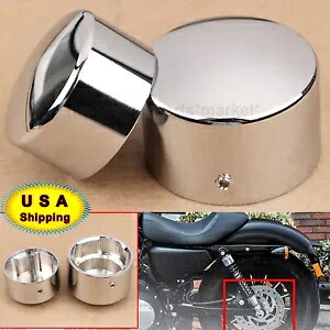 クロームリアアクスルナットカバーキャップハーレーダイナソフテイルワイドスーパーグライドFXD FXST用 Chrome Rear Axle Nut Cover Cap For Harley Dyna Softail Wide Super Glide FXD FXST 【並行輸入品】