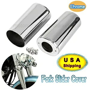 クロームフォークスライダーカバーカウベルハーレーエレクトラグライドロードキングクラシックに適合 Chrome Fork Slider Cover Cowbells Fit For Harley Electra Glide Road King Classic 【並行輸入品】