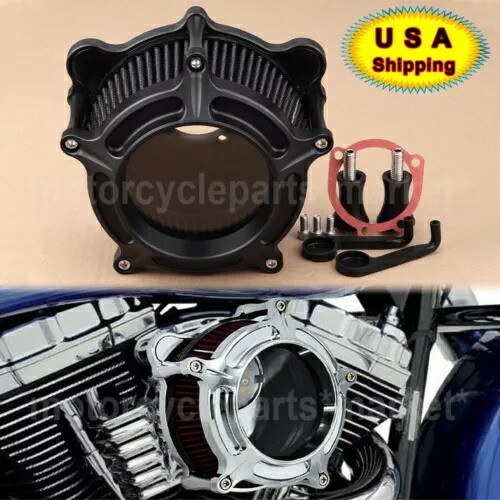 マットブラックエアクリーナーインテークフィルターハーレーダイナロードキンググライドファットボーイFXS用 Matte Black Air Cleaner Intake Filter For Harley Dyna Road King Glide Fatboy FXS 【並行輸入品】 43,615円