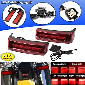 LEDサドルバッグランブレーキターンシグナルライトハーレーストリートグライドウルトラクラシック用 LED Saddlebag Run Brake Turn Signal Lights For Harley Street Glide Ultra Classic 【並行輸入品】