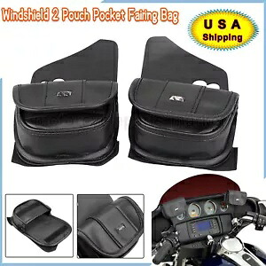 ハーレー エレクトラ ストリート グライド FLHX FLHTK FLHTC 用フロントガラス フェアリング ポーチ バッグ Windshield Fairing Pouch Bag for Harley Electra Street Glide FLHX FLHTK FLHTC 【並行輸入品】