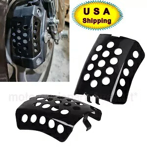 ハーレーロードキングストリートグライドVロッドFLHT用ブラックフロントキャリパースクリーンインサート Black Front Caliper Screen Inserts for Harley Road King Street Glide V-Rod FLHT 【並行輸入品】