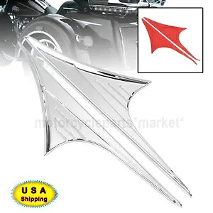 オートバイクロームリアトランクサイドアクセントトリムハーレートライグライドトライク FLHXXX Motorcycle Chrome Rear Trunk Side Accents Trim For Harley Tri Glide Trike FLHXXX 【並行輸入品】