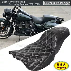 ライダー ドライバー パッセンジャー ツーアップシートセット ハーレーロードキング FLHR スペシャル FLHRXS 用 Rider Driver Passenger Two Up Seat Set For Harley Road King FLHR Special FLHRXS 【並行輸入品】