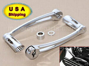 ハーレーツーリングフロリダソフテイル用クロームCNCカットシフトレバー2個シフターペグ付き 2 PCS Chrome CNC Cut Shift Lever W/ Shifter Pegs For Harley Touring FL Softail 【並行輸入品】