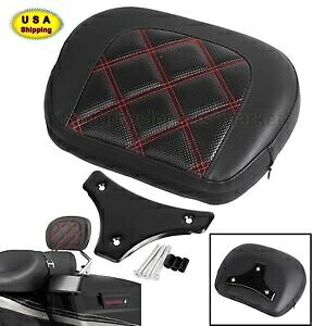 後部助手席シーシーバーバックレストパッド&ブラケットハーレーストリートトライグライドFLHR用 Rear Passenger Sissy Bar Backrest Pad &Bracket For Harley Street Tri Glide FLHR 【並行輸入品】