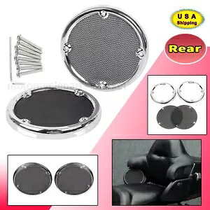 リアツアーパックスピーカートリムメッシュカバーハーレートライストリートグライドウルトラクラシック用 Rear Tour Pak Speaker Trim Mesh Cover For Harley Tri Street Glide Ultra Classic 【並行輸入品】