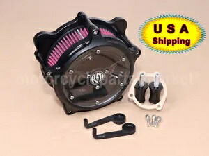 ブラック RSD エアクリーナー インテーク フィルター システム ハーレー ソフテイル スプリンガー ダイナ US用 Black RSD Air Cleaner Intake Filter System For Harley Softail Springer Dyna US 【並行輸入品】