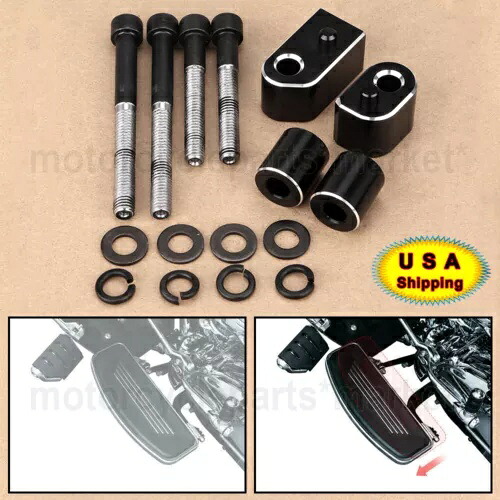 フロアボード延長スペーサーキット ハーレー FLHT、FLHR、FLTR FLHX 2009-2019 US用 Floorboard Extension Spacer Kit For Harley FLHT, FLHR, FLTR FLHX 2009-2019 US 【並行輸入品】