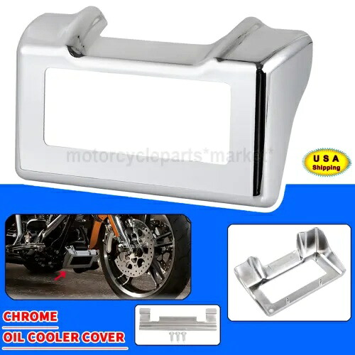オートバイクロームオイルクーラーカバーハーレーエレクトラグライドロードキング FLHX FLTR Motorcycle Chrome Oil Cooler Cover For Harley Electra Glide Road King FLHX FLTR 【並行輸入品】