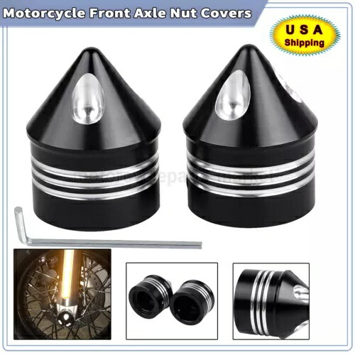 CNC フロントアクスルキャップナットカバー ハーレーダイナ ロードキング ウルトラクラシック FLHTCU FLHT用 CNC Front Axle Cap Nut Cover For Harley Dyna Road King Ultra Classic FLHTCU FLHT 【並行輸入品】