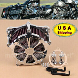 クローム RSD CNC コントラストカットエアクリーナーインテークフィルター ハーレーツーリング 08-16用 Chrome RSD CNC Contrast Cut Air Cleaner Intake Filter For Harley Touring 08-16 【並行輸入品】