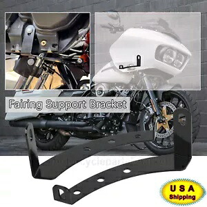 ブラックメタルフェアリングサポートブラケットキットハーレーロードグライドFLTR FLTRX FLTRXS用 Black Metal Fairing Support Brackets Kit For Harley Road Glide FLTR FLTRX FLTRXS 【並行輸入品】