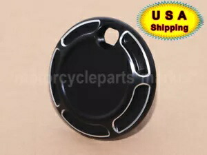 ブラック CNC カット燃料ドアガスカバーハーレーツーリングエレクトラツアーグライド FLT FLHT Black CNC Cut Fuel Door Gas Cover For Harley Touring Electra Tour Glide FLT FLHT 【並行輸入品】