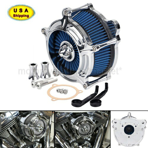 エアクリーナー ブルー インテークフィルター ハーレーエレクトラ ロードグライド ソフテイル FLHTK FLHX用 Air Cleaner Blue Intake Filter For Harley Electra Road Glide Softail FLHTK FLHX 【並行輸入品】