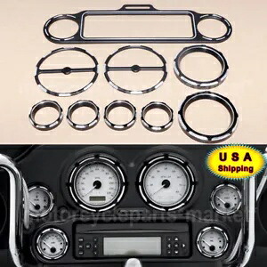 ステレオアクセントスピードメータースピーカートリムリングハーレーストリートロードグライド96-13用 Stereo Accent Speedometer Speaker Trim Ring For Harley Street Road Glide 96-13 【並行輸入品】