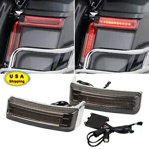 サドルバッグランブレーキターンランプライトハーレーロードストリートグライドウルトラリミテッド用 Saddlebag Run Brake Turn Lamp Lights For Harley Road Street Glide Ultra Limited 【並行輸入品】