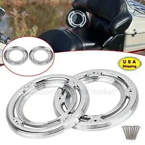 ハーレーエレクトラロードグライドクラシックFLHTC FLHT用クロームリアスピーカーアクセントトリム Chrome Rear Speaker Accent Trim For Harley Electra Road Glide Classic FLHTC FLHT 【並行輸入品】 34,320円
