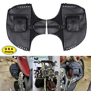 ハーレーエレクトラツアーグライドスポーツスターXL883用ソフトロウワーズチャップスレッグウォーマーバッグ Soft Lowers Chaps Leg Warmer Bag For Harley Electra Tour Glide Sportster XL883 【並行輸入品】
