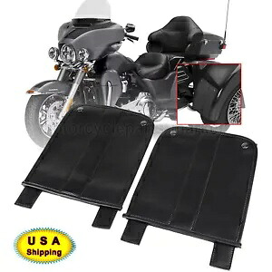 ハーレーロードスミスチャンピオンリーマン・ハニガン用ブラックPUレザーリアフェンダーブラ Black PU Leather Rear Fender Bra For Harley Roadsmith Champion Lehman Hannigan 【並行輸入品】