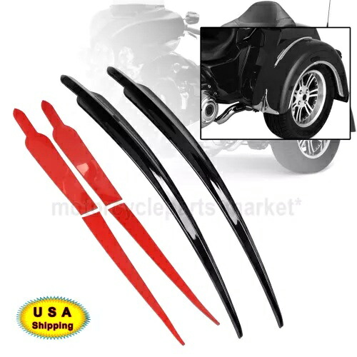 リアトップセンターフェンダーアクセント グロスブラック ハーレートライグライドウルトラ FLHTCUTG用 Rear Top Center Fender Accents Gloss Black For Harley Tri Glide Ultra FLHTCUTG 【並行輸入品】