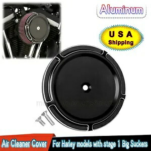 ブラックステージ 1 ビッグ吸盤エアクリーナーカバーハーレーダイナロードキンググライド FXS 用 Black Stage 1 Big Sucker Air Cleaner Cover For Harley Dyna Road King Glide FXS 【並行輸入品】
