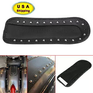 インディアン チーフ ヴィンテージ チーフテン 14-19 用 ブラック スタッズ リアフェンダー よだれかけ ソロシート Black Studded Rear Fender Bib Solo Seat For Indian Chief Vintage Chieftain 14-19 【並行輸入品】