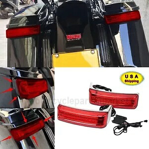 ハーレーストリートグライドFLHTCU用ワイドLEDサドルバッグランブレーキターンシグナルライト Wide LED Saddlebag Run Brake Turn Signal Lights For Harley Street Glide FLHTCU 【並行輸入品】