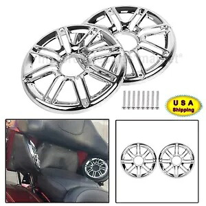 クロームリアスピーカートリムグリルフェアリングカバーハーレーエレクトラロードグライドFLHTK用 Chrome Rear Speaker Trim Grill Fairing Cover For Harley Electra Road Glide FLHTK 【並行輸入品】 34,320円