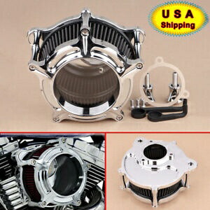クローム クラリティ エアクリーナー ブラック インテークフィルター ハーレーロードキング FLHX FLHTK用 Chrome Clarity Air Cleaner Black Intake Filter For Harley Road King FLHX FLHTK 【並行輸入品】