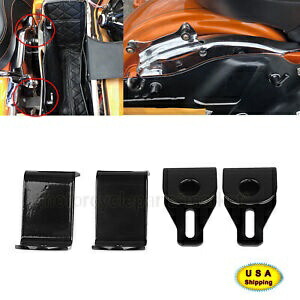 ハーレーエレクトラグライドロードキングFLHTC FLHX用ブラックサドルバッグロック取り付けキット Black Saddlebag Lock Mounting Kit For Harley Electra Glide Road King FLHTC FLHX 【並行輸入品】