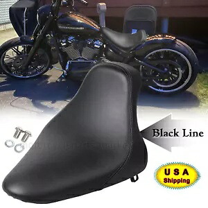 ハーレー ファットボーイ FLSTF ヘリテージ ソフテイル スプリンガー FLST FXSTS US 用 ブラック ソロシート Black Solo Seat For Harley Fat Boy FLSTF Heritage Softail Springer FLST FXSTS US 【並行輸入品】