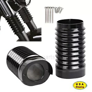 ハーレーロードキングストリートグライド FLTRX ウルトラ FLTRU 用アッパーフォークブーツスライダーカバー Upper Fork Boot Slider Cover For Harley Road King Street Glide FLTRX Ultra FLTRU 【並行輸入品】