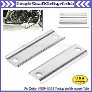 クローム マフラー ハンガー ブラケット セット ハーレー エレクトラ ロード グライド FLHR FLTC FLHX 用 Chrome Muffler Hanger Brackets Set For Harley Electra Road Glide FLHR FLTC FLHX 【並行輸入品】