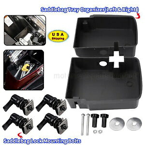 ハーレーエレクトラグライドFLHR/X用ロック取付ボルト付きサドルバッグトレイオーガナイザー Saddlebag Tray Organizer w/Lock Mounting Bolts For Harley Electra Glide FLHR/X 【並行輸入品】