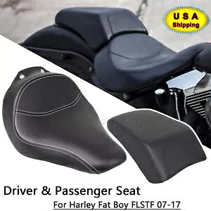 ブラック運転席助手席ハーレーファットボーイ FLSTF 消防士 SE FLSTF US に適合 Black Driver Passenger Seat Fit For Harley Fat Boy FLSTF Firefighter SE FLSTF US 【並行輸入品】