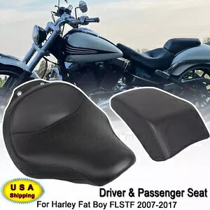 フロント運転席後部助手席ピリオンシート ハーレー 2007-2017 ファットボーイ FLSTF に適合 Front Driver Rear Passenger Pillion Seat Fit For Harley 2007-2017 Fat Boy FLSTF 【並行輸入品】