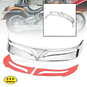 リアフェンダーエッジトリムチップトレーリングクロームハーレーファットボーイ 2007-2017 FLSTF に適合 Rear Fender Edge Trim Tip Trailing Chrome Fit For Harley Fatboy 2007-2017 FLSTF 【並行輸入品】