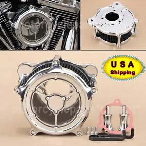 クロームクリア RSD エアクリーナー インテークフィルター ハーレー ソフテイル 16-17 トライク 08-16用 Chrome Clear RSD Air Cleaner Intake Filter For Harley Softail 16-17 Trike 08-16 【並行輸入品】
