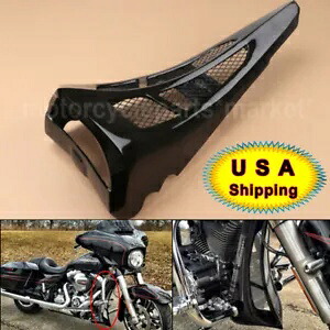 グロスブラックチンスポイラースクープハーレーロードグライドFLTRX FLHXウルトラFLTRUに適合 Gloss Black Chin Spoiler Scoop Fit For Harley Road Glide FLTRX FLHX Ultra FLTRU 【並行輸入品】