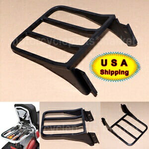 シーシーバー バックレスト 荷物ラック ブラック ハーレー ナイト トレイン ダイナ アイアン 883 に適合 Sissy Bar Backrest Luggage Rack Black Fit For Harley Night Train Dyna Iron 883 【並行輸入品】