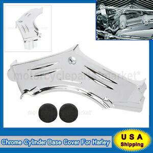 クロームシリンダーベースカバー ハーレーダイナ ロードキンググライド ソフテイル FLHR FLHTC US用 Chrome Cylinder Base Cover For Harley Dyna Road King Glide Softail FLHR FLHTC US 【並行輸入品】