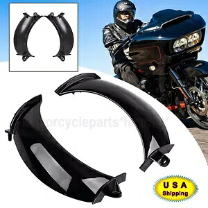 オートバイフロントヘッドライトフェアリングベントハーレーロードグライド FLTRX 2015 以降 Motorcycle Front Headlight Fairing Vents For Harley Road Glide FLTRX 2015-later 【並行輸入品】