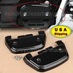 ハーレーツーリングダイナウルトラリミテッド用乗客ブラックフットボードフロアボードカバー Passenger Black Footboard Floorboard Cover For Harley Touring Dyna Ultra Limited 【並行輸入品】