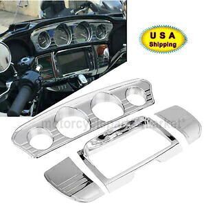 ハーレー CVO エレクトラ ストリート グライド FLHTK 14-22 用トリライン ゲージ ステレオ トリム カバー Tri-Line Gauge Stereo Trim Cover for Harley CVO Electra Street Glide FLHTK 14-22 【並行輸入品】